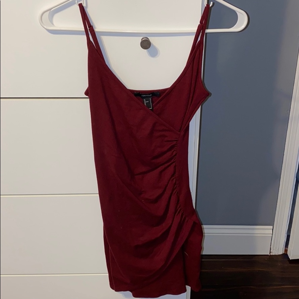 Maroon body-con dress